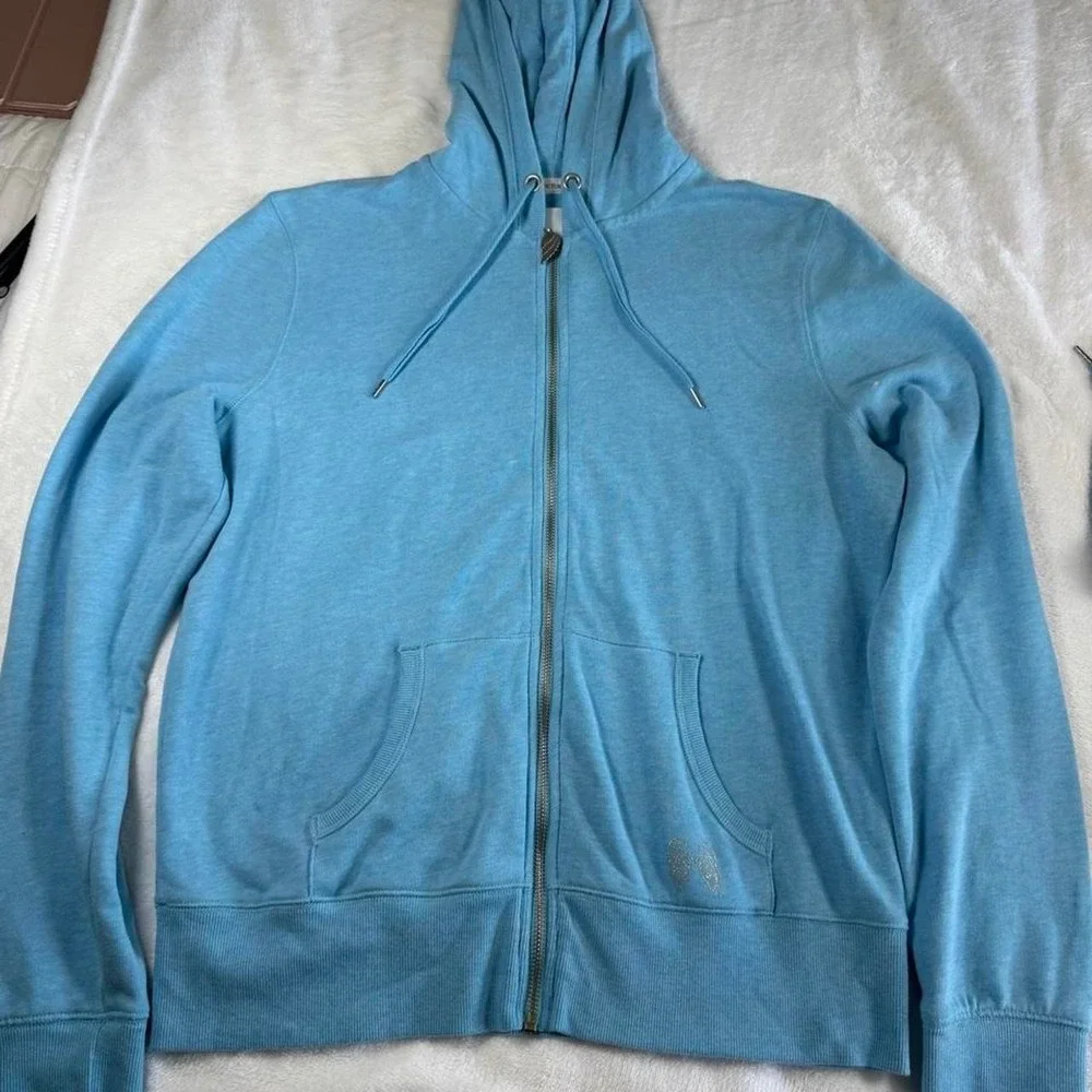 Victoria's Secret blue silver rhinestone graphic tracksuit set y2k vintage - Picture 3 of 6